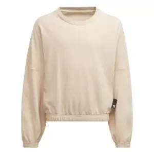 Image of adidas Studio Lounge Botanical Dye Sport Crew Sweatshirt - Botanic Beige Mel