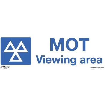 Image of SS50P10 Warning Safety Sign - MOT Viewing Area - Rigid Plastic - Pack of 10 - Sealey