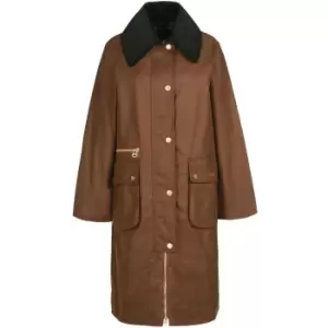 Image of Barbour Womens Townfield Wax Jacket Tan/Classic 16