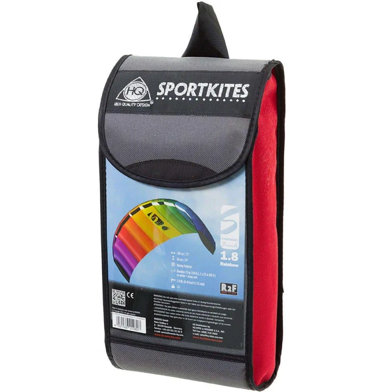 Image of Wind Designs Symphony Beach III 1.8 Rainbow R2F Kite - White White One Size