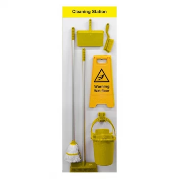 Image of Spectrum Industrial Shadowboard Cleaning Station B Yellow SB-BD02-YL