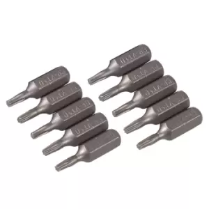 Image of Silverline T10 Cr-V Screwdriver Bits 10pk T10 581689