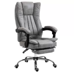 Image of Vinsetto Executive Office Chair ComPUter Desk Chair For Home With Footrest, Grey