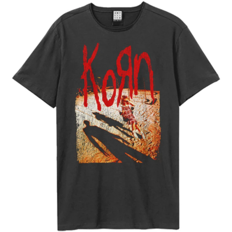 Image of Amplified Amplified Men Self Titled Korn T-Shirt in Charcoal Size: X-Small Charcoal XS Male 5063574715225