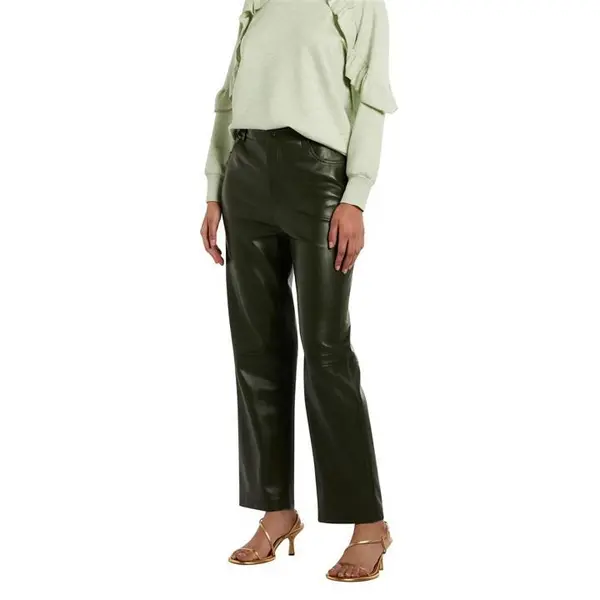 Image of Ted Baker Plaider PU Trousers - Green 8