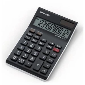 Image of Sharp EL-124AT Desktop Calculator 12-Digit Black/White