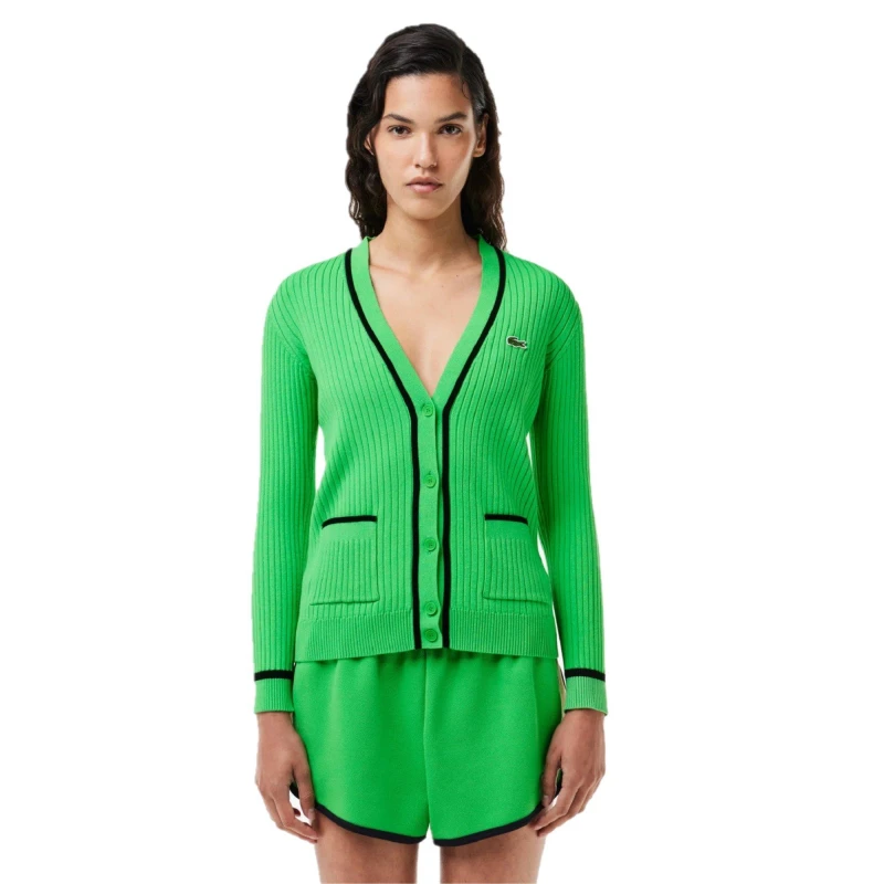 Image of Lacoste Womens Crew Neck Jumper Sorrel/Black female 6 (34)