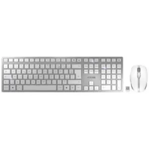 Image of CHERRY JD-9100BE-1 Wireless, Radio Keyboard and mouse set Belgian, AZERTY White