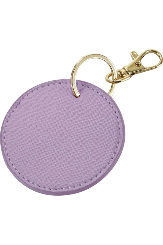 Image of Bagbase Boutique Circular Leather-Look PU Keyclip in Lilac Lilac Unisex One Size