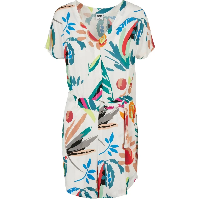 Image of Urban Classics Short jumpsuit with belt For Her Urban Classics Viscose Multicolore Female S