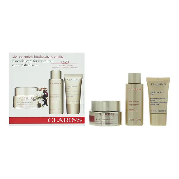 Image of Clarins My Routine 3 Piece Gift Set: Day Cream 50ml - Night Cream 15ml - Treatment Essence - 50ml