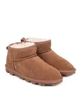 Image of Just Sheepskin Grace mini boots - Brown, Size 5, Women