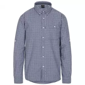 Image of Trespass Mens Yafforth Cotton Shirt (M) (Blue Check)
