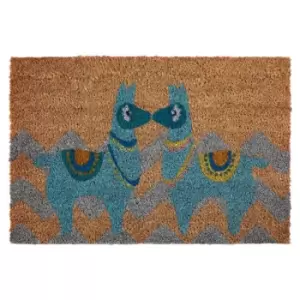 Image of Premier Housewares Doormat - Llamas