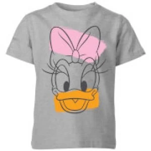 Image of Disney Daisy Duck Head Kids T-Shirt - Grey - 3-4 Years
