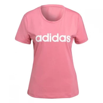 Image of adidas Linear T Shirt Ladies - Rose Tone / White