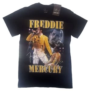 Image of Freddie Mercury - Live Homage Unisex Small T-Shirt - Black