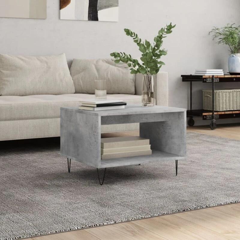 Image of VIDAXL Coffee Table Concrete Grey 60x50x40cm Engineered Wood Vidaxl 829256