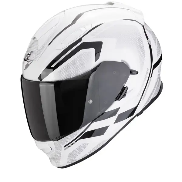 Image of Scorpion EXO-491 Kripta White-Black Full Face Helmet S