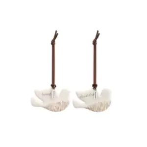 Image of Mother and Daughter One to Keep, One to Share Ornament Set