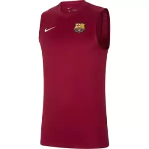 Image of Nike Barcelona Strike Sleeveless Training Top 2021 2022 - Red