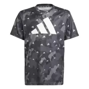 Image of adidas Train Essentials Seasonal AEROREADY Allover Print - White / Grey Five / Carbon / B