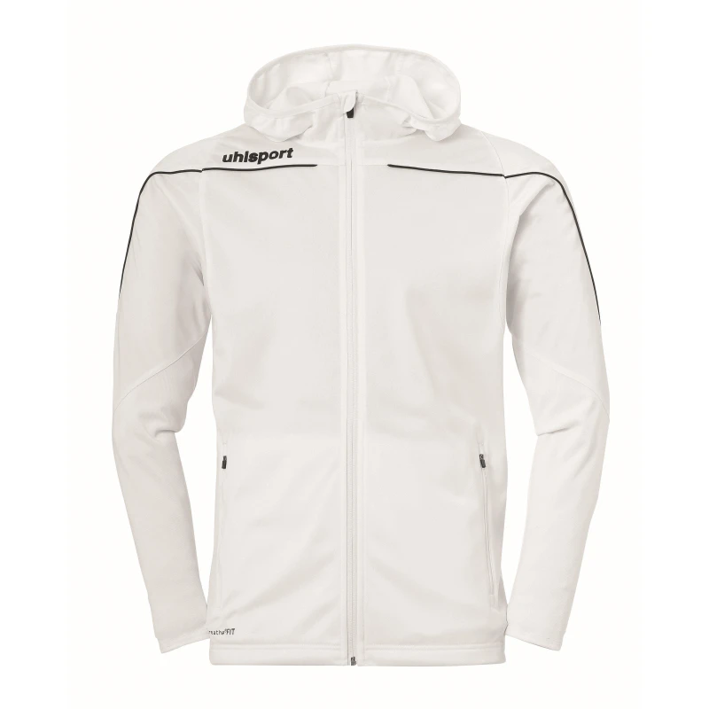 Image of Uhlsport Stream 22 Hooded Jacket Adults - White White S
