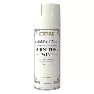 Image of Rust-Oleum Chalk White Chalky Finish Furniture Spray Paint 400ml