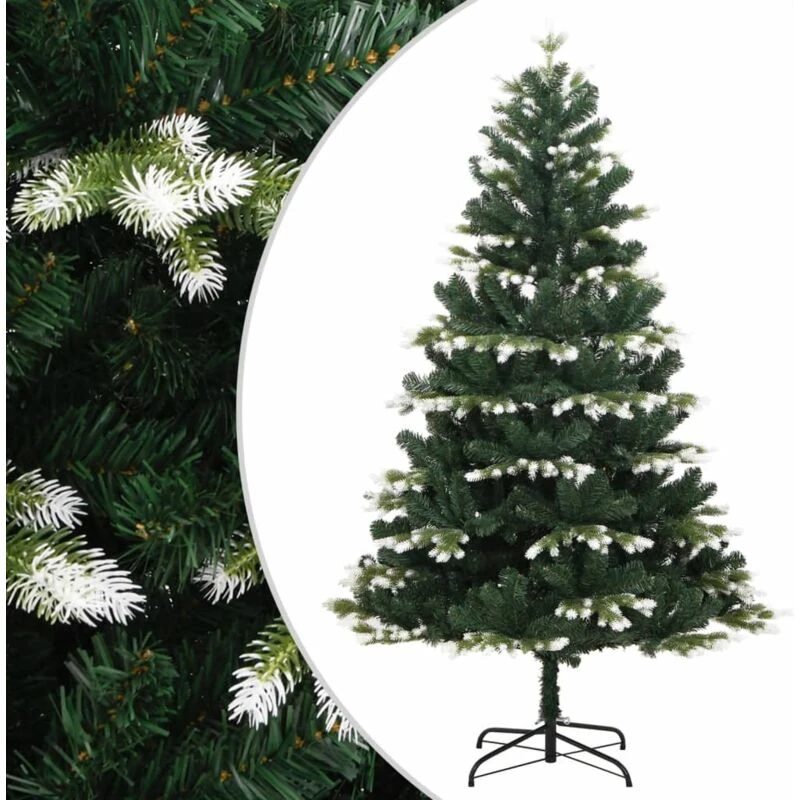 Image of VIDAXL Artificial Hinged Christmas Tree with Flocked Snow 240cm Vidaxl 356759