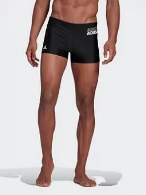 Image of adidas Lineage Swim Briefs, Black/White, Size XS, Men