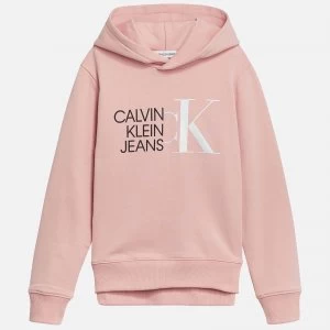 Image of Calvin Klein Jeans Girl's Hybrid Logo Hoodie - Sand Rose - 16 Years