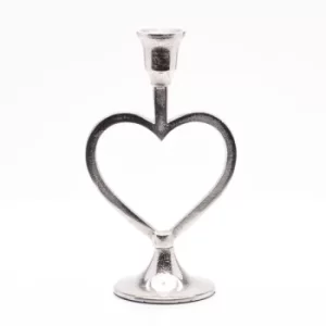 Image of Heart Shaped Metal Candle Holder 20cm