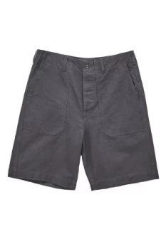 Image of Mens French Connection Workwear Canvas Shorts Grey