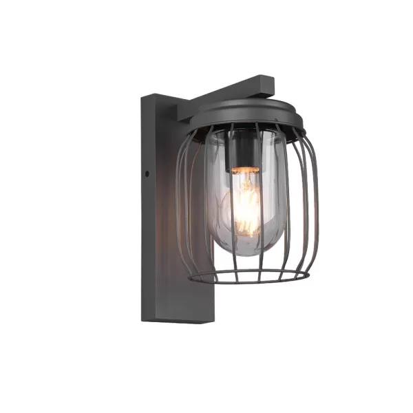 Image of Tuela Modern Wall Lamp Anthracite IP44
