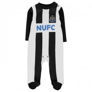 Image of Team Football Sleepsuit Baby Boys - Newcastle