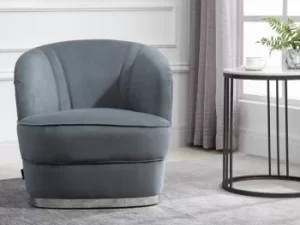 Image of Birlea Cleo Grey Fabric Accent Chair