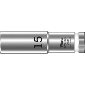 Image of Wera 8790 HMC Deep 1/2" Drive Hexagon Socket Metric 1/2" 15mm