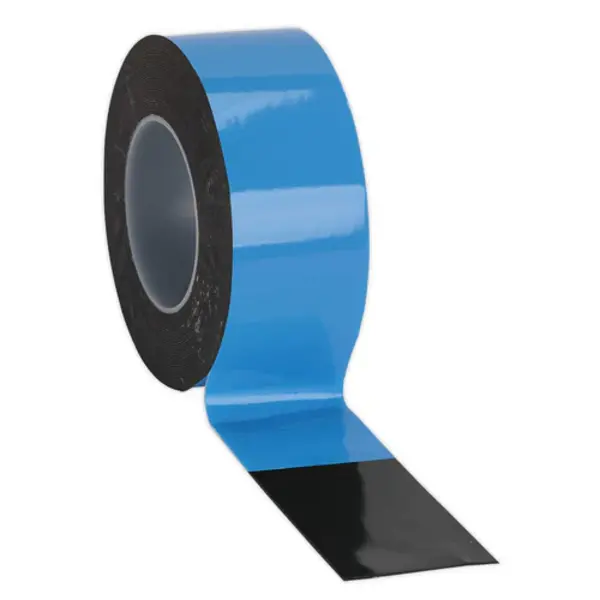 Image of Sealey DSTB505 Double-Sided Adhesive Foam Tape 50mm x 5mtr Blue Backing