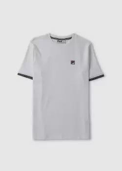 Image of Fila Mens Caleb Crewneck T-Shirt In White