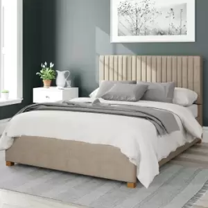 Image of Aspire Grant Weave Kingsize Ottoman Bedframe - Mink