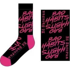 Image of Ed Sheeran - Bad Habits Unisex UK Size 7 - 11 Ankle Socks - Black