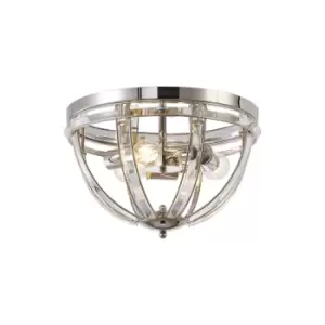 Image of Vestal Round Flush, 3 Light E27, Polished Nickel