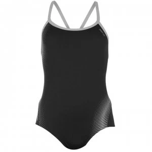 Image of Zone3 Open Back Swimsuit - Black/Silver