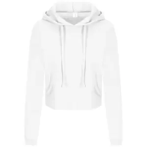 Image of AWDis Just Hoods Womens/Ladies Girlie Cropped Hoodie (XS) (Arctic White)