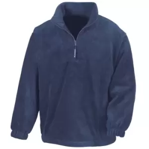 Image of Result Unlined Active 1/4 Zip Anti-Pilling Fleece Top (M) (Navy Blue)