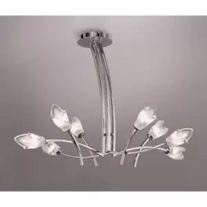 Image of Pendant light Pietra 4 Arm 8 Bulbs G9, polished chrome