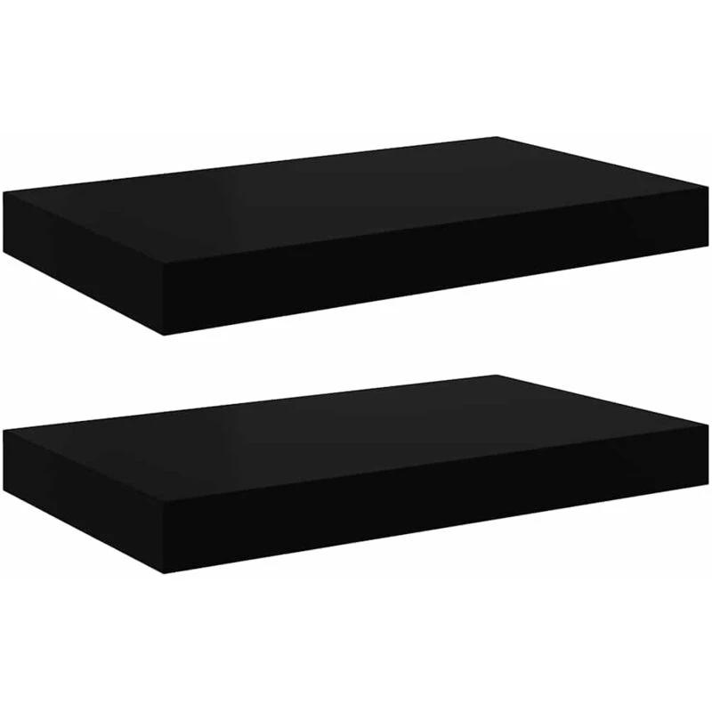 Image of VIDAXL Vidaxl - Floating Wall Shelves 2 pcs Black 40x23x3.8cm mdf 8720286074589