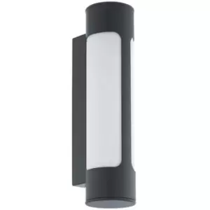 Image of Tonego LED 2 Lamp Outdoor Modern Wall Light Anthracite Corner Mounting Option IP44 - Eglo