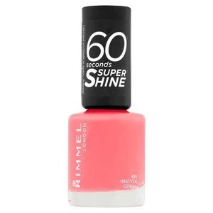Image of Rimmel Nail Polish 60 Second Instyle Coral 8ml Red
