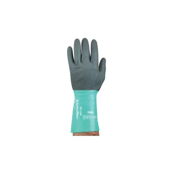 Image of Alphatec 58-128 Black/Green Nitrile Gloves - Size 9
